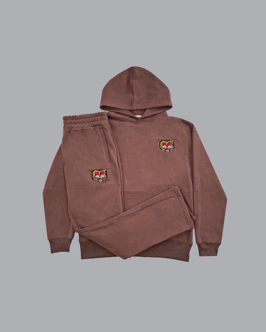 Image of The BLAK Hoodie Set in Mocha Brown