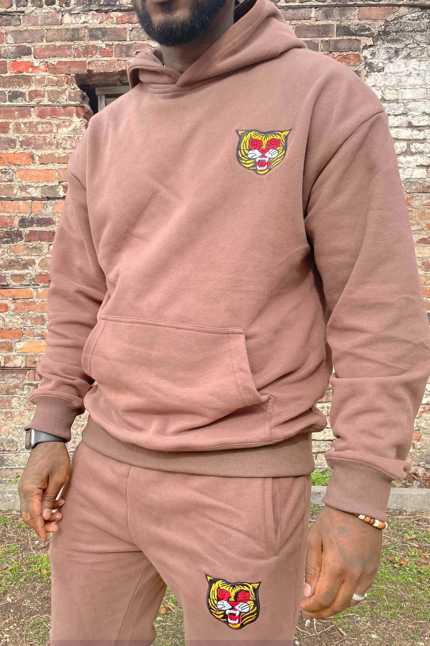 Image of The BLAK Hoodie Set in Mocha Brown