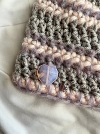 Image 2 of purple & pink beanie 