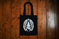 Image 1 of "Bat" tote bag small black