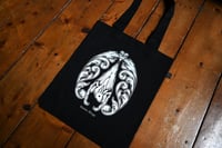 Image 2 of "Bat" tote bag small black