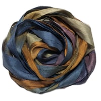 Image 1 of 10YD.  SEDUCTION HAND DYED RECYCLED SARI SILK RIBBON BUNDLES by COLOR KISSED SILK