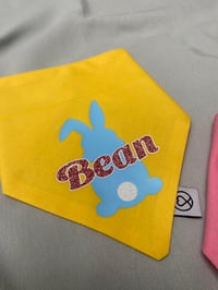 Image 2 of Personalised Easter Cotton Tail Bunny Bandana 