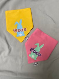 Image 1 of Personalised Easter Cotton Tail Bunny Bandana 