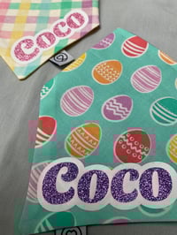 Image 3 of Pastel Plaid / Easter Eggs Personalised Bandanas