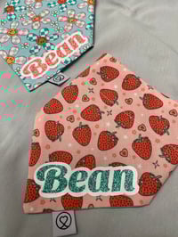 Image 2 of Strawberries / Groovy Flowers Personalised Bandanas