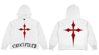 Red Cross CRUCIFIXED hoodie.