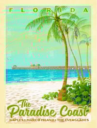 Image 2 of Naples Florida Tropical Vintage Style Poster Art  | Print No 122