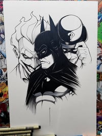 BATMAN INKED ORIGINAL ART SIGNED