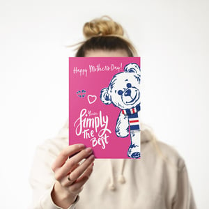 Image of Mother's Day Card for Rangers Fans - Teddy Bear