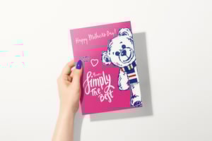 Image of Mother's Day Card for Rangers Fans - Teddy Bear