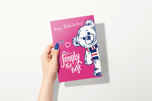 Image of Mother's Day Card for Rangers Fans - Teddy Bear