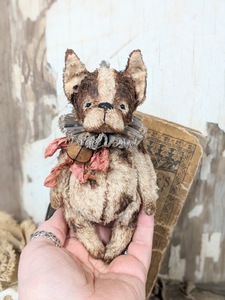 Image of French Bulldog ~ 6" size - Old Vintage Style Fat Brindle Frenchie by  Whendi's Bears
