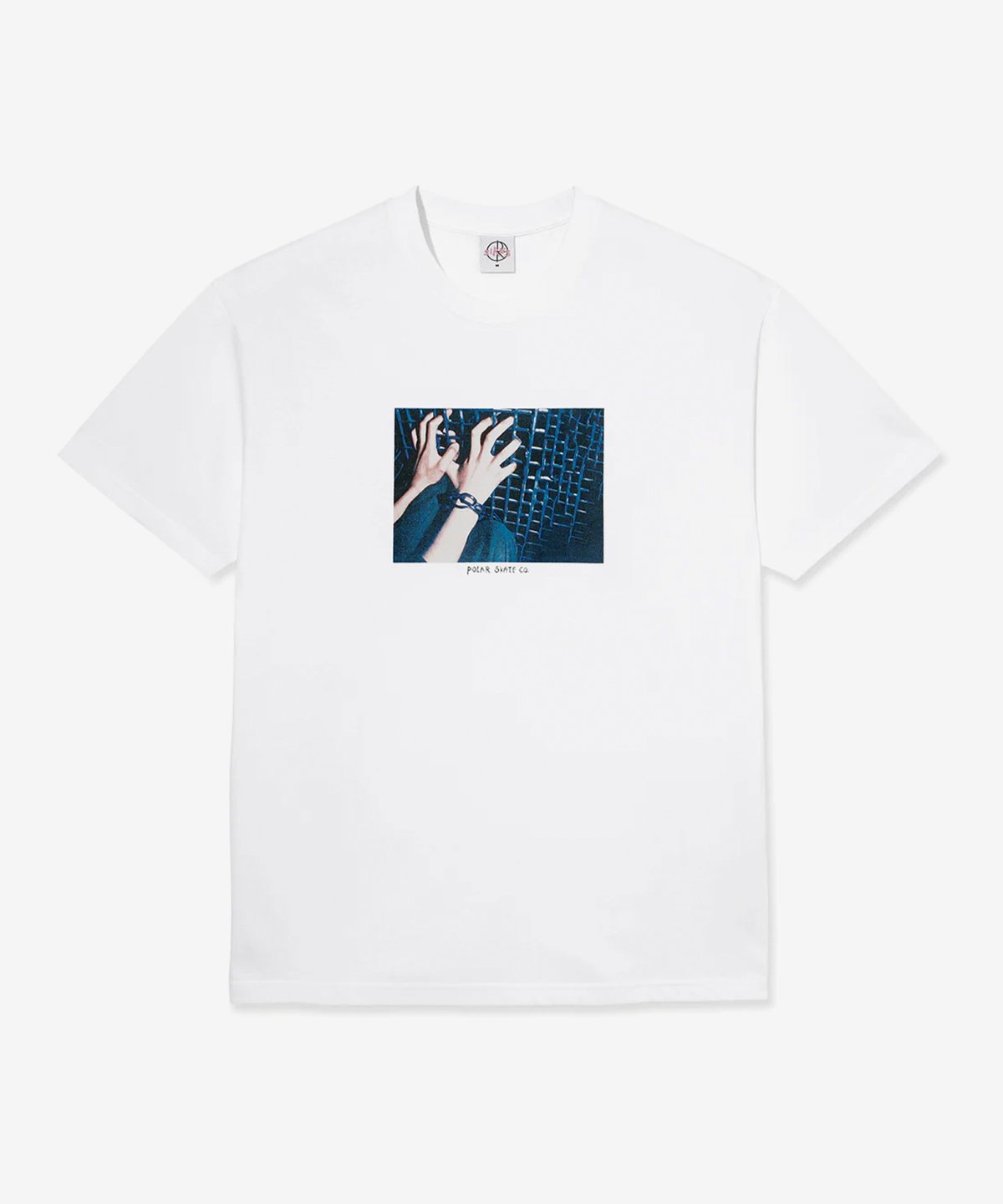 Image of POLAR_CAGED HANDS TEE :::WHITE:::