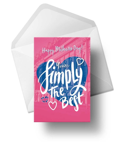 Image of Simply The Best Mum - Mothers Day Card For Rangers Supporters
