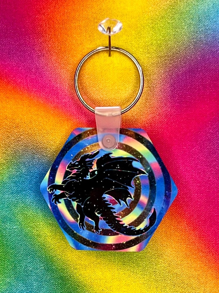 Image of Keychain: Hypno Galaxy Dragon