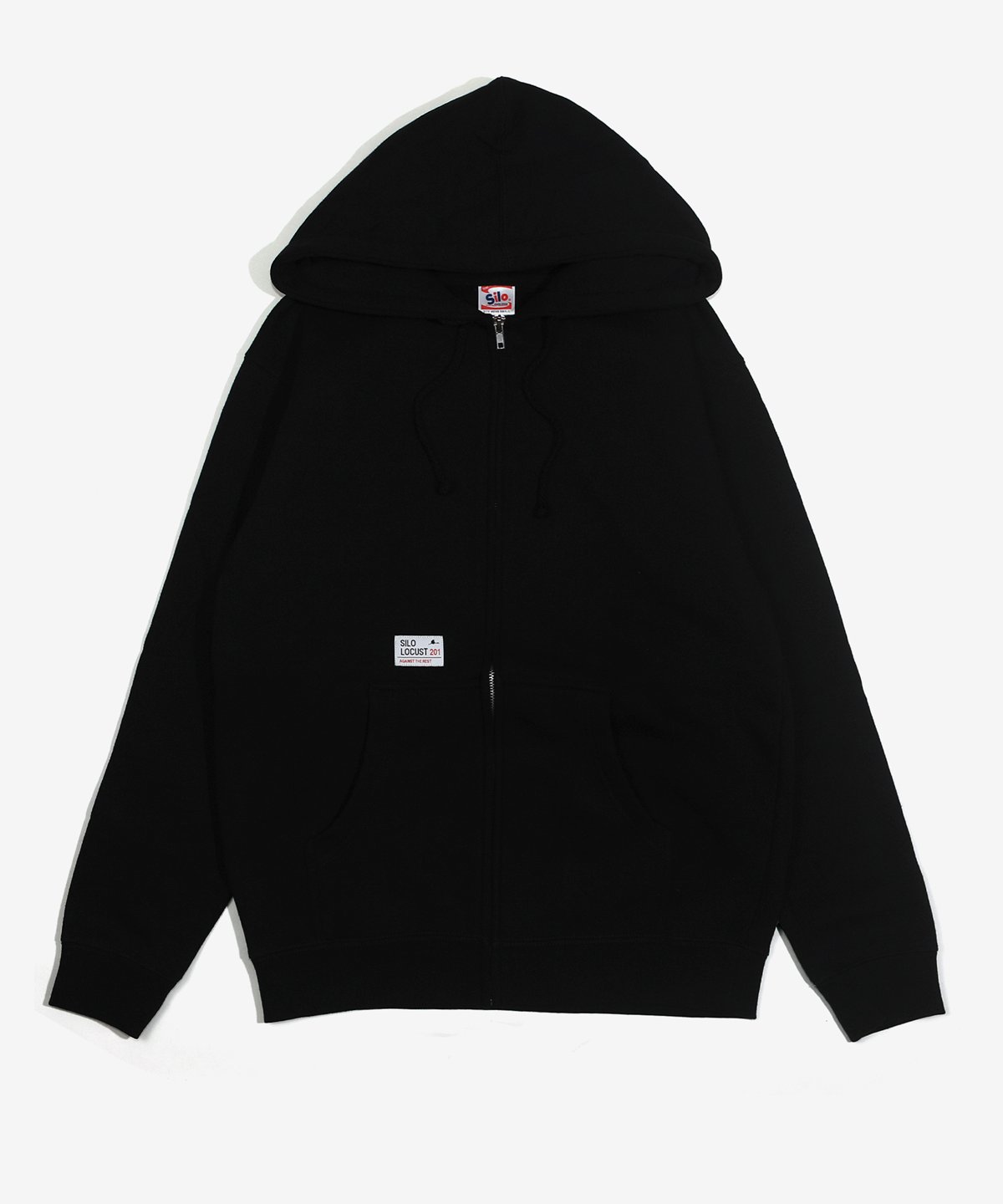 Image of SILO_TRIBUTE ZIP HOODIE :::BLACK:::