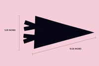 Image 3 of Custom Chain Stitched Felt Mini Pennant 