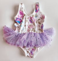 Floral tutu leo with sequince ruffle
