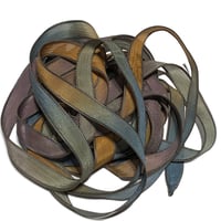 Image 2 of 1PC. SEDUCTION  42" hand dyed wrist wrap bracelet silk ribbon/by COLOR KISSED SILK