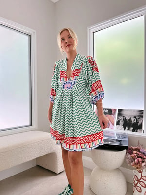 Image of Ziggy Za Print Boheme Mini Dress. By JAASE 