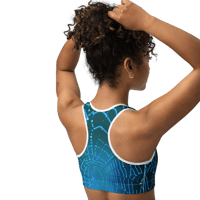 Image 2 of Blue Webs Sports Bra