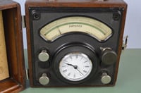Image 2 of Westinghouse Portable Ammeter, 1928 Antique Ampere Tester, Upcycled Battery Clock, #665