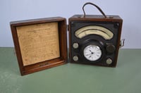 Image 1 of Westinghouse Portable Ammeter, 1928 Antique Ampere Tester, Upcycled Battery Clock, #665