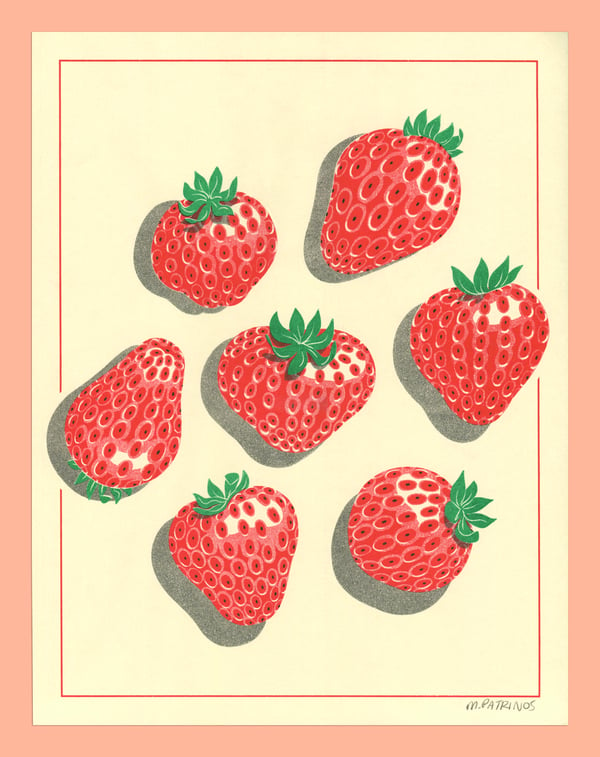 Image of Strawberries (8"x11")