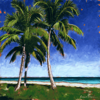 Image 1 of Palm Trees on Miami Beach-Fine Art Print