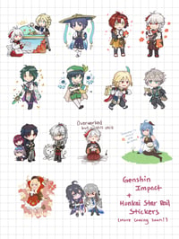 Image 1 of *Updated* Genshin + Honkai Star Rail Stickers