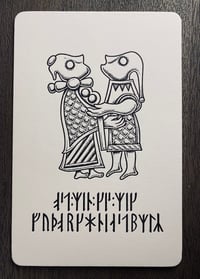 Image of Runes & Love Postcard (Letterpress, USA-Made)