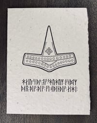 Image of Greeting Card 3 Pack: Odin & Thor Hammer Blessing (Wildflower Seed Paper)