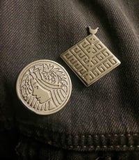 Image of Överhogdal sacred tree/Yggdrasil black metal pin