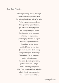 Dear best friend 