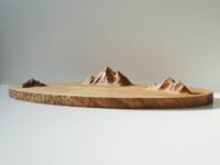Image 3 of Grand plateau "Mar de nubes" en chêne sculpté