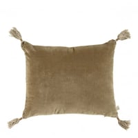 Image 1 of Coussin velours taupe 30 x 40 cm