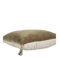 Image 2 of Coussin velours taupe 30 x 40 cm