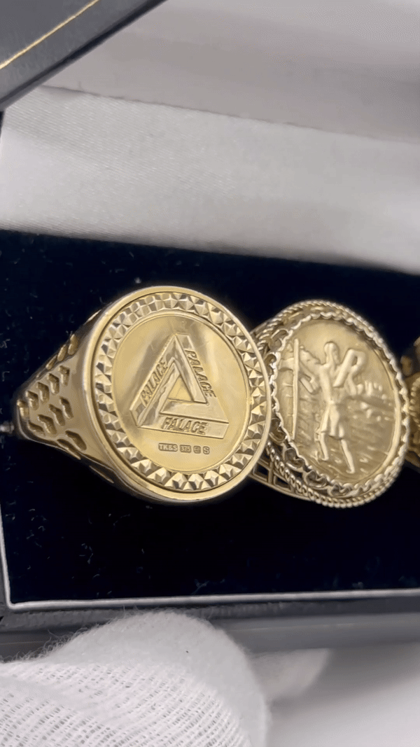 Image of Palace Skateboards 2017 Solid G 9K Sovereign Ring (Triferg)