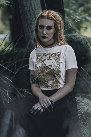 Image of Witch Riding Wolf T-Shirt