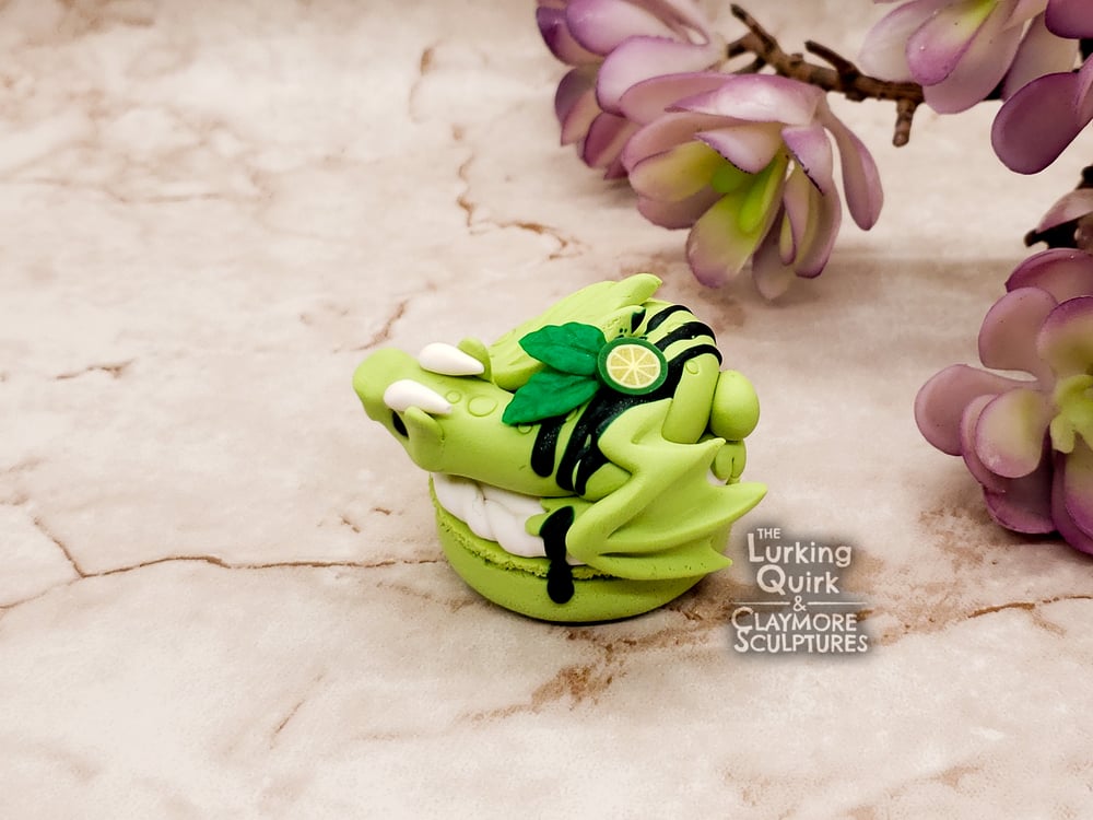 Polymer Clay Lime Macaron Dragon