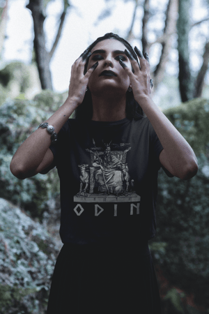 Image of Odin with Wolves T-Shirt