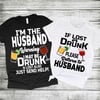 If Lost Or Drunk Please Return To Husband Couples T-shirt.