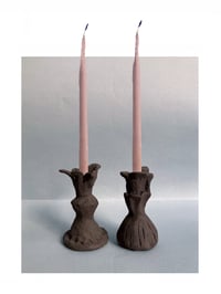 BLACK FLOWER CANDLE HOLDER