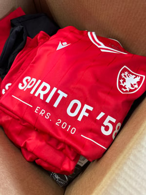 Image of Spirit of 58  ‘ Adre’  Replica Shirt  Red/ White 