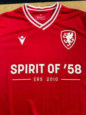 Image of Spirit of 58  ‘ Adre’  Replica Shirt  Red/ White 