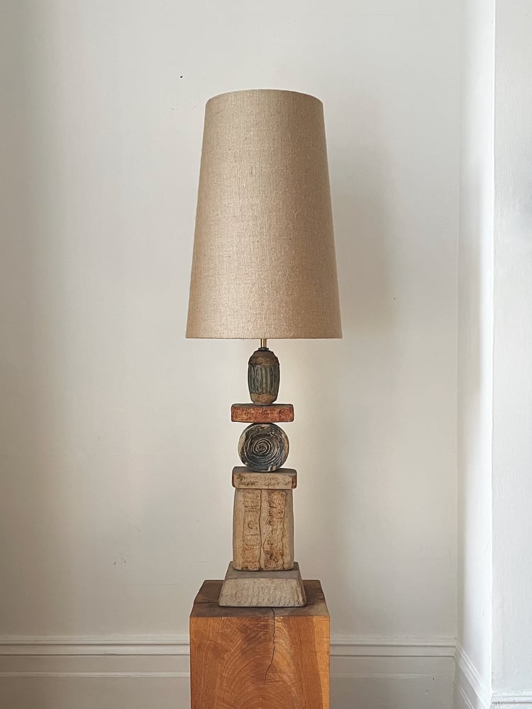 Image of Bernard Rooke Ceramic Table Totem Lamp