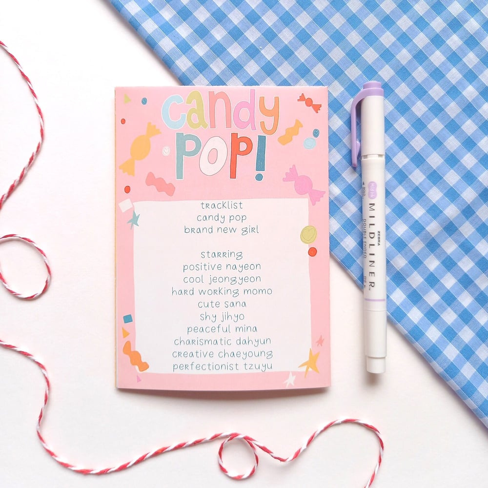 twice candy pop zine & photocard set