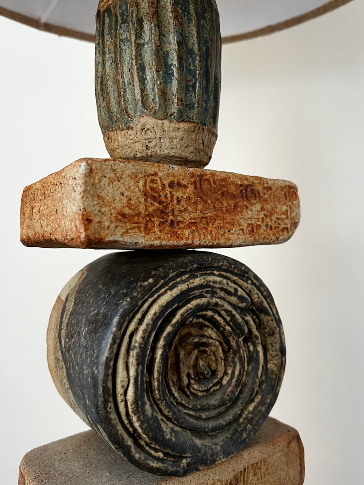 Image of Bernard Rooke Ceramic Table Totem Lamp