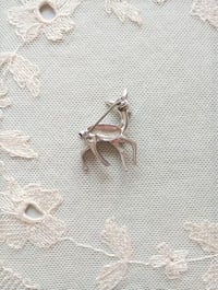Image 4 of 1960s Vintage Marcasite Deer Brooch